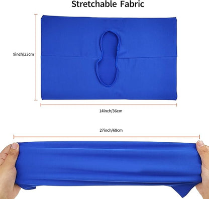 2 Pack Stretchable Book Sleeve Covers, for Paperbacks Hardcover Textbooks up to 9" x 12", Office Supplies with Free Sticker Labels (2 Pack, Rose Red)