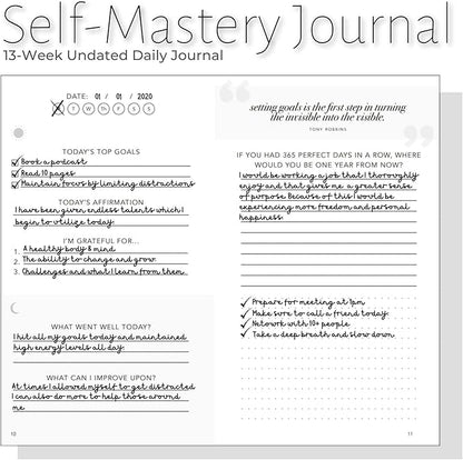Self-Mastery Journal for Men - Gratitude Journal – 5 Minute Journal - Reflection Manifestation Journal for Mindfulness – Self Care Journal – Goal/Guided Gratitude Journal for Women & Men