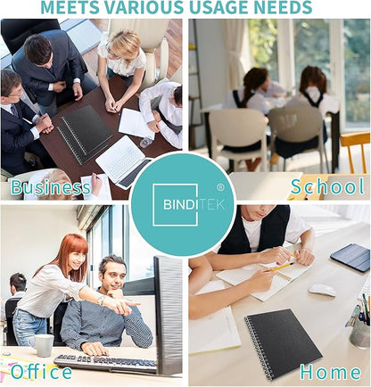 Binditek 10 Pack 20 Mil Sand-Textured Polycover - Super Heavyweight for Business Reports and Proposals - Lightly Textured Sand Finish - with Square Corners, Un-Punched, Black Color, Office Supplies