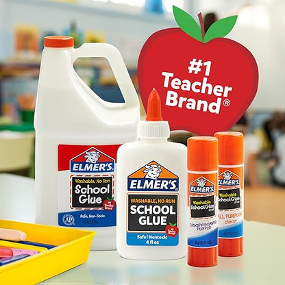Elmer's Disappearing Purple School Glue Sticks, Child-Friendly, Acid-Free and Washable - 7 Grams, Pack of 30