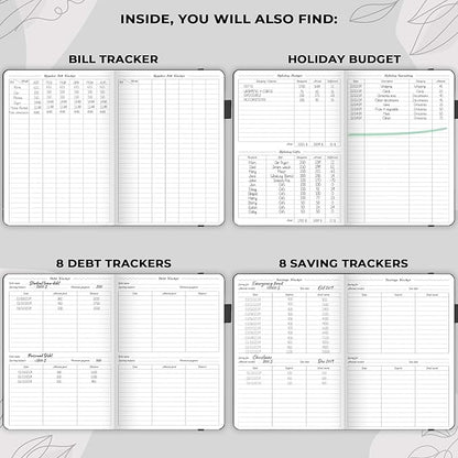 GoGirl Budget Planner – Monthly Financial Planner Organizer Budget Book. Expense Tracker Notebook Journal to Control Money, Compact (Black)