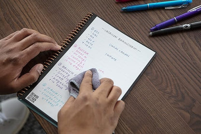 Rocketbook Smart Reusable Notebook, Mini Spiral Notebook, Infinity Black, (3.5" x 5.5")