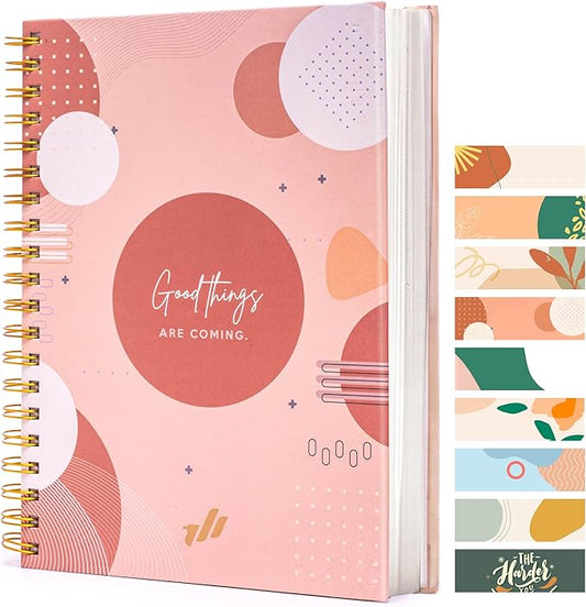 Hardcover Spiral Journal, 10.25" x 7.25", 300-Page Large College-Ruled Notebook for Women, Ideal for Writing, Journaling, Note-Taking, Work, School