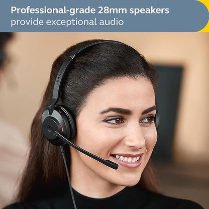 Jabra Evolve2 30 SE Wired Stereo Noise-Cancelling Headset - Features 2-Mic Call Technology and USB-C Cable - Works with All Leading Unified Communications Platforms Such as Zoom & Google Meet - Black