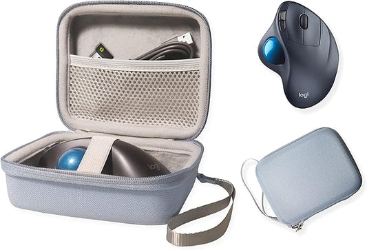 GETGEAR case for Wireless Trackball Mouse Compatible with Logitech Ergo M575, M570, MX Ergo, Also fit for MX Master, 2S, 3, 3 Advanced, Pocket for SSD, Hard Drive, USB/Type C HUB, GIQ Docking Station