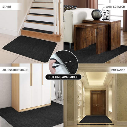 SHAREWIN Office Chair Mat for Hardwood/Tile Floor, 55"x35" Computer Gaming Chair Mat, Under Desk Low Pile Office Rug, Easy-Clean Floor Protector Mat, Black