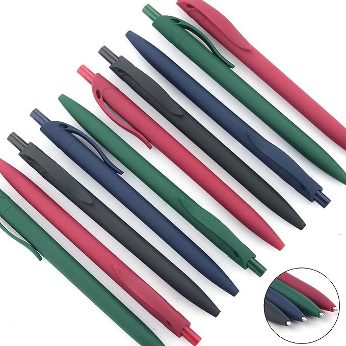 deegtran Pens Bulk, 200 Pack No Bleed Black Pens, Retractable Ballpoint Pens, Pens Medium Point, Smooth Ink Pens, 1.0MM Black Ink
