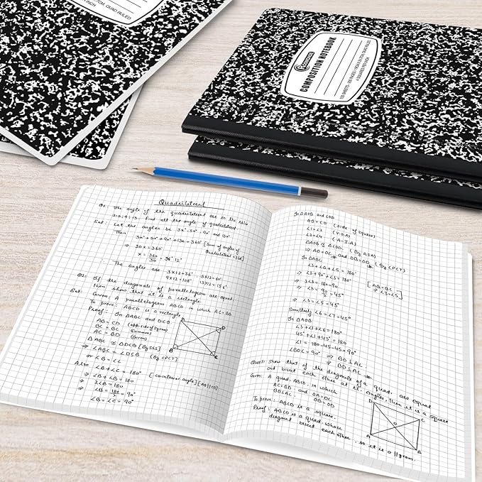 2000 Pack (Pallet) Composition Notebooks Bulk, Quad Ruled, Full Pallet of Composition Notebooks, 200 Pages (100 Sheets), 9-3/4 x 7-1/2, Bulk Notebooks for School & College, 4-7 Days Transit