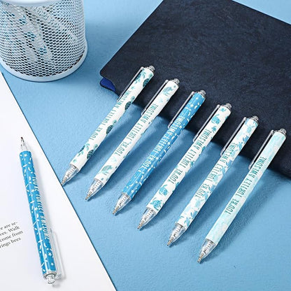 Jetec 48 Pcs Turtle Pens Gifts Inspirational Cute Ballpoint Pens Bulk Motivational Employee Appreciation Gifts Black Ink for Turtle Lovers Thank You Coworkers