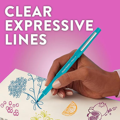 Paper Mate Flair Felt Tip Pens | Medium Point (0.7mm) | Sky Blue | 12 Count
