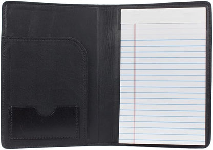 Genuine Florida Alligator Skin Notebook Padfolio (Small, Black)
