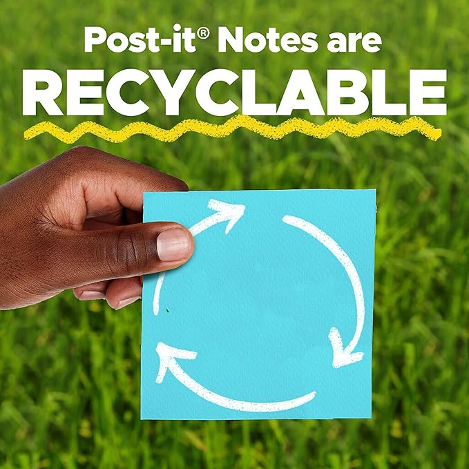 Post-it Super Sticky Lined Notes, 3 Sticky Note Pads, 4 x 6 in., School Supplies for Students, Ideal for Textbooks, Notebooks, Walls and Vertical Surfaces, Supernova Neons Collection