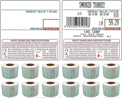 LST-8040 Printing Scale Label, 58 x 60 mm, UPC/Safe Handling - CASE of 12 Rolls