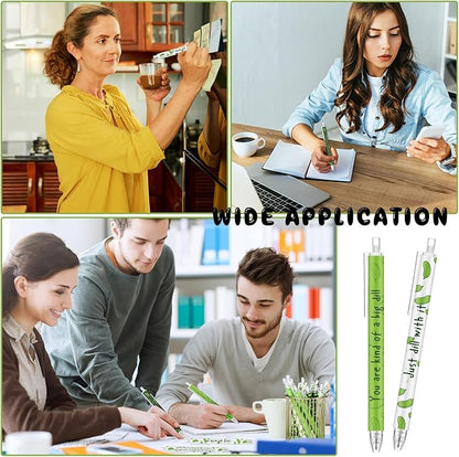 Jetec 30 Pcs Pickle Pens Gifts Inspirational Cute Ballpoint Pens Bulk Motivational Employee Appreciation Gifts Black Ink for Pickle Lovers Coworkers Thank You Coworkers