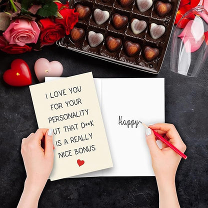 Mens Valentines Gifts, Funny Valentines Day Card for Him, Romantic Valentine's Day Card Gifts for Boyfriend Fiance, Special Anniversary Card Gifts for Men, Birthday Gifts for Husband