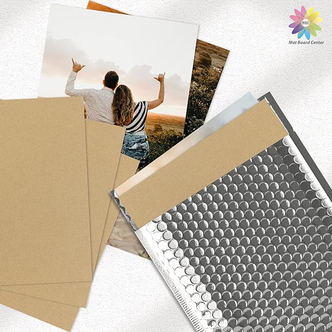 Mat Board Center, 25 pack 11x17 Brown Cardboard sheet, 1/8 inch thick, Flat Corrugated Cardboard Inserts for Packing, Shipping, Mailing, Cardboard Backing, Art Craft Card Board