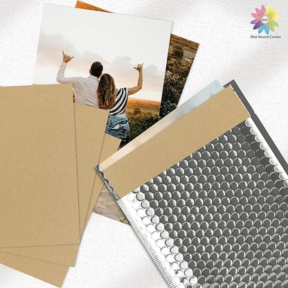 Mat Board Center, 25 pack 11x17 Brown Cardboard sheet, 1/8 inch thick, Flat Corrugated Cardboard Inserts for Packing, Shipping, Mailing, Cardboard Backing, Art Craft Card Board