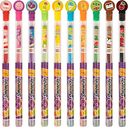 Colored Smencils (2 Pack) - Patented Gourmet Scented Colored Pencils made from Recycled Newspapers, 10 Count, Gifts for Kids, School Supplies, Classroom Rewards