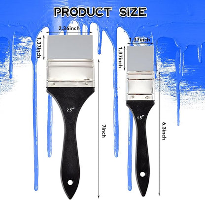 Outus 2 Pieces Silicone Painting Brush Color Shapers for Painting Color Shaper Tool Pointed Edged Solid Flat Flexible and Water Based Drawing Tool for Move Remove Acrylic Paints(1.5 Inch, 2.5 Inch)
