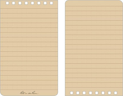 Rite in the Rain Weatherproof Top Spiral Notebooks, 3" x 5", Tan Cover, 3 Pack (No. 935T-3X)
