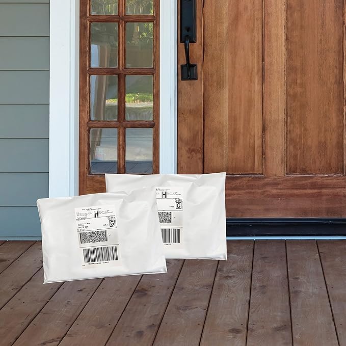 Colored Poly Mailers Pack of: Be creative with your packaging with Colored mailers (White, 9" x 12" pack of 1000)