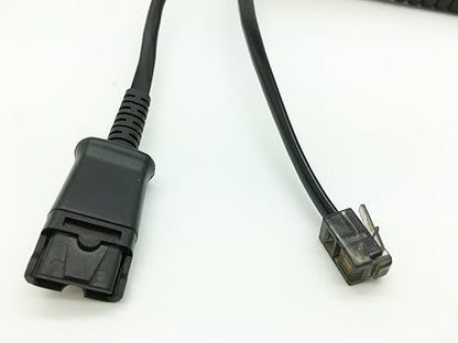 Premium Quick Disconnect Cable Compatible with Mitel, Plantronics U10P Polaris H-Series headsets with Built-in Amplifier, Polycom VVX, Analog Deskphones, Avaya, Nortel, Aastra | 27190-01 2719001