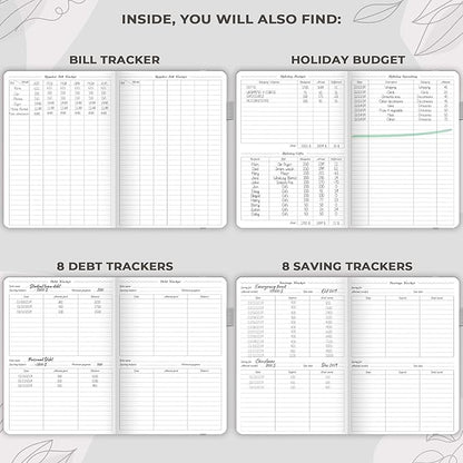 GoGirl Budget Planner – Monthly Financial Planner Organizer Budget Book. Expense Tracker Notebook Journal to Control Money, A5 (Gray)