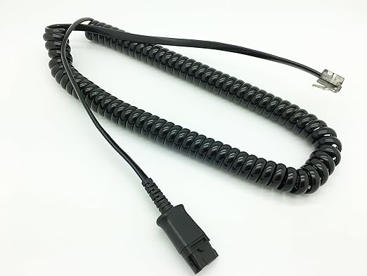 Premium Quick Disconnect Cable Compatible with Mitel, Plantronics U10P Polaris H-Series headsets with Built-in Amplifier, Polycom VVX, Analog Deskphones, Avaya, Nortel, Aastra | 27190-01 2719001