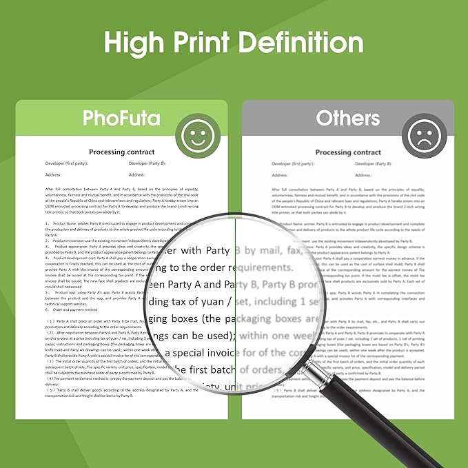 Thermal Paper, A4 Size, 100 Sheets, Compatible with Brother PocketJet PJ762/PJ763MFi, Hprt, Phomemo, etc.
