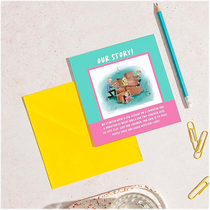 Huxters Birthday Card from the Dog – Chow Chow - Happy Birthday to Dog Mum and Dog Dad – Birthday Card from the Dog to Friends Family First Birthday (Chow Chow)