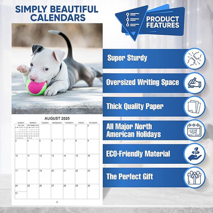 2025 Puppies Monthly Wall Calendar | 12" x 24" | Thick Sturdy Paper | Puppy Dog Calendar 2024-2025