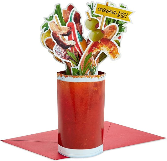 Hallmark Funny Pop Up Birthday Card or Celebration Card (Bloody Mary) Paper Wonder Shoebox 3D Card