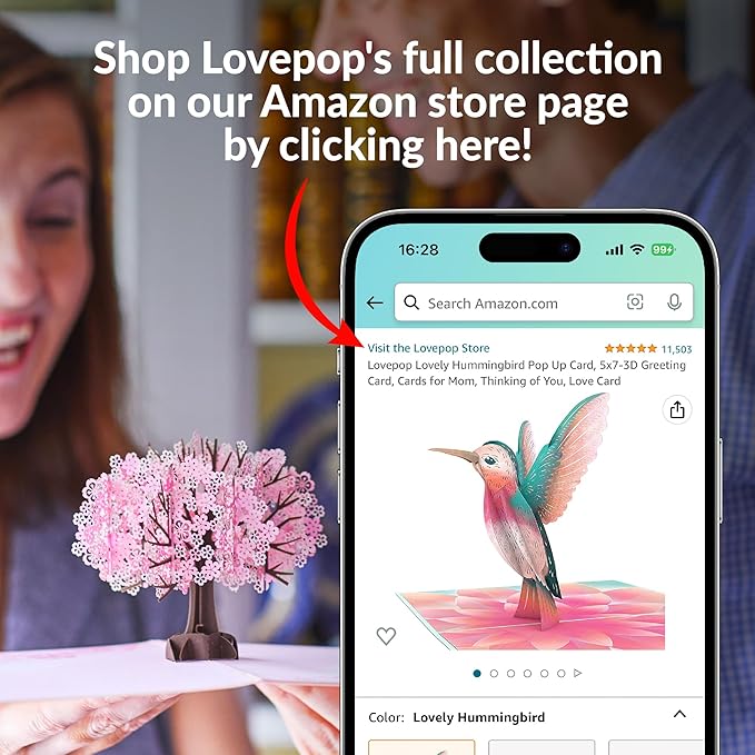 Lovepop Plushpop Soft Animal Pop-Up Card for Her and Him - 3D Birthday Mouse Greeting Card for Boys, Girls, Men, Women - Happiest Birthday Wishes' Floral Field - 6" x 8" Card