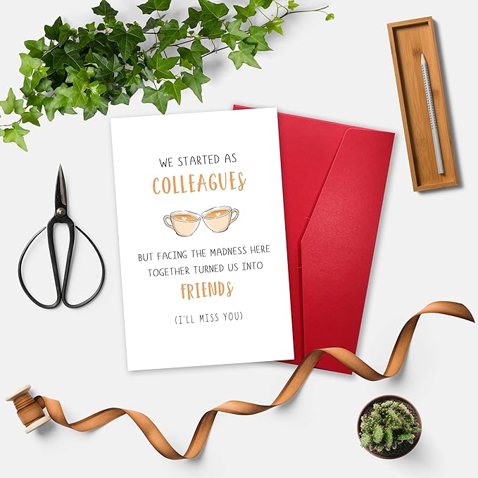 Coworker Leaving Card - Heartfelt & Funny Farewell Cards for Colleagues, Bosses & Friends