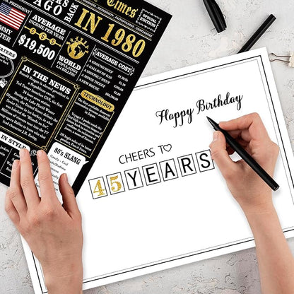 Funny 45th Birthday Gift for Women Men,Happy Birthday Card for 45 Year Old Husband Wife, Best 45th Birthday Decorations for Mom Dad, 45 Bday Gifts for Him Her