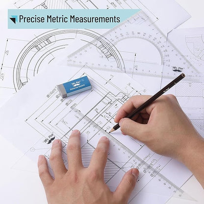 Mr. Pen- Triangle Ruler, 2 Pack, 22&15cm, 30/60 & 45/90, Right Triangle Ruler for Drawing, 30/60 Degree Triangle Plastic, 30 60 90 Triangle, Drawing Triangle Angle, 45 Degree Triangle Ruler