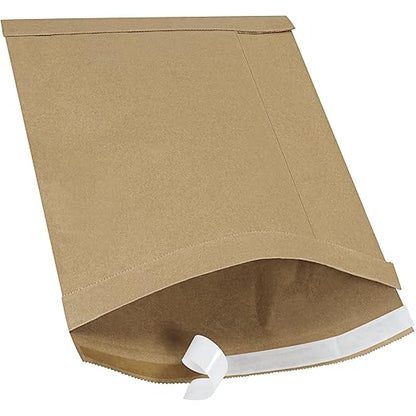 Aviditi Kraft Self-Seal Padded Mailers, #4, 9 1/2" x 14 1/2", Kraft Brown, Peel and Seal Closure, Fiber Cushioned Envelopes for Protecting Items During Shipping and Mailing, Case of 100