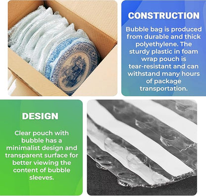 Clear Bubble Out Bags, 4 x 5.5 Inches. 500 Pack Self Seal Bubble Pouches. Polyethylene Clear Bubble Bags for Packing. Waterproof Clear Bubble Out Pouches for Fragile Things