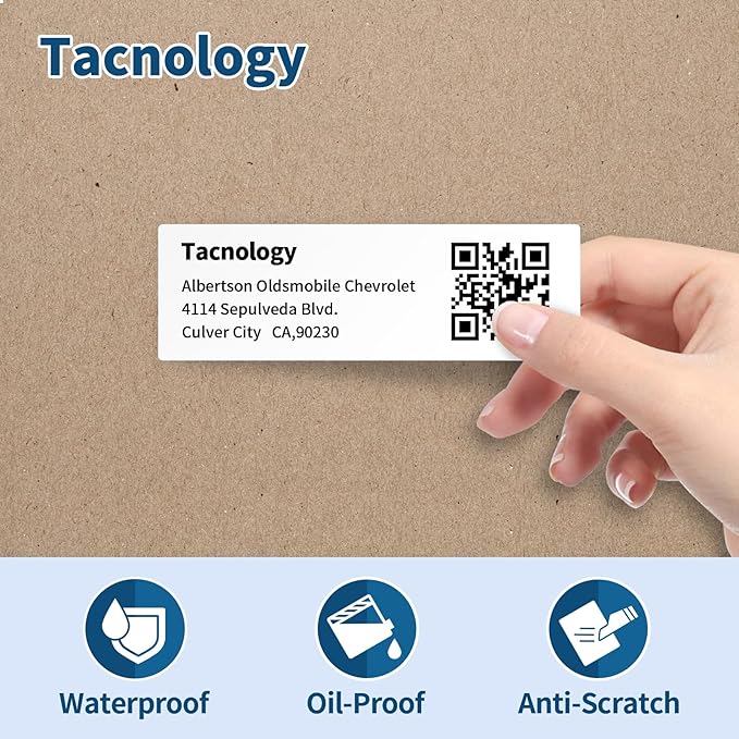Tacnology 12 Rolls 4200 Labels Direct Thermal Labels Compatible with DYMO 30252 (1-1/8" x 3-1/2") Address & Barcode for Dymo Label 450, 450 Turbo,4X & Zebra Desktop Printers