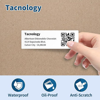 Tacnology 12 Rolls 4200 Labels Direct Thermal Labels Compatible with DYMO 30252 (1-1/8" x 3-1/2") Address & Barcode for Dymo Label 450, 450 Turbo,4X & Zebra Desktop Printers