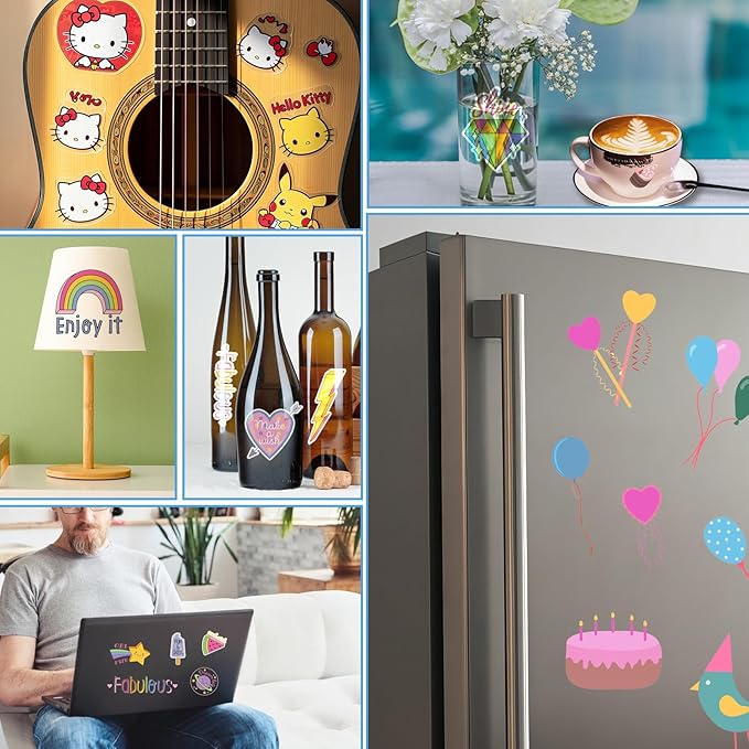 Premium Printable Clear Vinyl Sticker Paper for Inkjet Printers, 30 Sheets Transparent Paper of 8.5x11 "DIY Personalized Self-adhesive Paper That is Tear Resistant, Waterproof Labels,Easy to Cut