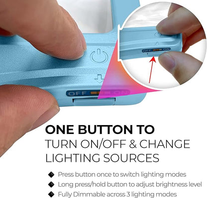 MAGNIPROS 5X Large LED Hands-Free Full Page Magnifying Glass with Detachable Stand & 3 Stepless Color Modes to Reduce Eye Strain, Ideal for Reading Small Prints, Crafting, Low Vision & Seniors