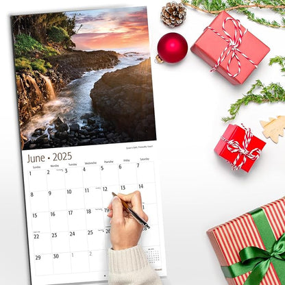 RED EMBER Select - Untamed & Scenic Hawaii 2025 Wall Calendar 12 Month | 12" x 24" Open | Thick & Sturdy Paper | Giftable | Calendar 2025