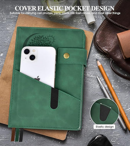 Lined Journal Notebook for Men, A5 Leather Journals for Writing Women, Hardcover Notebooks for Work,School,Note Taking,Travel,Business,Personal daily Diary,200 Page College Ruled (5.9" x 8.4")