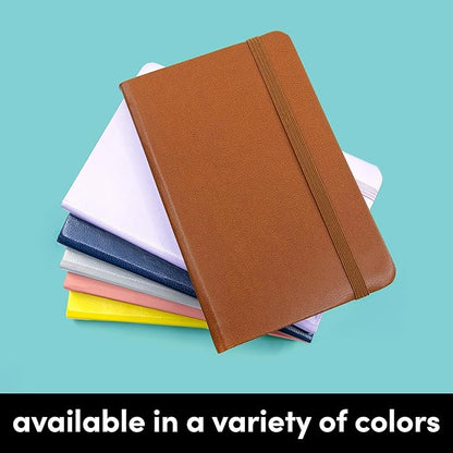 PAPERAGE Lined Pocket Journal Notebook, 3 Pack, (Navy, Light Grey, Burgundy), 160 Pages, Small, 3.6 inches x 5.6 inches - 100 GSM Thick Paper, Hardcover