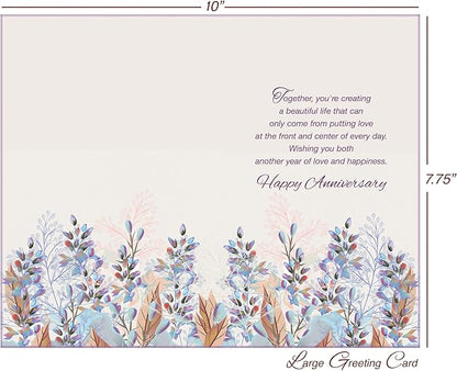 Chuck's Card-O-Rama - Anniversary Card For Son and Daughter-in-Law - Made in America - Premium Card Stock, Envelope Included - 5" x 7.75" - Packaged in Extra Sturdy Mailer - 96048