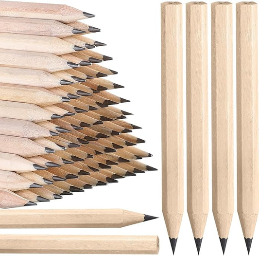 Yexiya Golf Pencils Bulk Half 2 HB 3.5 Pre Sharpened Hexagonal Yellow Wood Mini Pencils for Kids School Classroom Baby Shower Bridal Wedding Office Supplies(80 Pcs)
