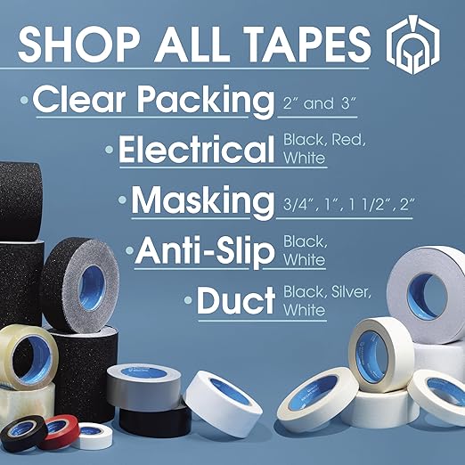 SPARTAN INDUSTRIAL - 2" X 60 yd Clear Shipping Tape Rolls - 24 Rolls of Heavy Duty Box Tape for Moving, Packing, Shipping, Storage - 2.7 Mil