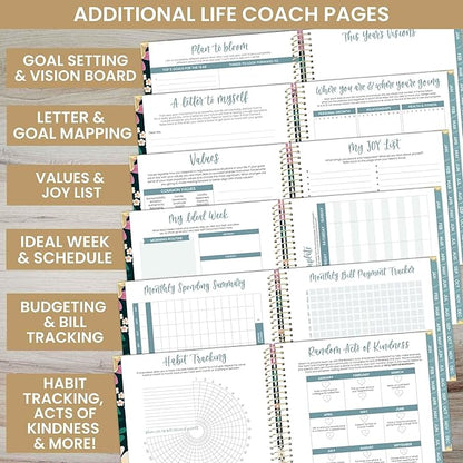 bloom daily planners HARDCOVER 2025 (8.5" x 11") Calendar Year Day Planner (January 2025 - December 2025) - Passion/Goal Organizer - Monthly & Weekly Inspirational Agenda Book - Blooming Wildly