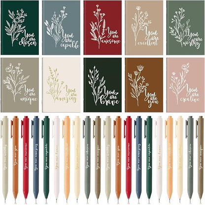60 Pcs Inspirational Notebooks Motivational Mini Notepads Bulk Aesthetic Mini Notebook with Pen Employees Appreciation Gifts for Social Worker Coworkers Teachers Office (Joyous Colors)
